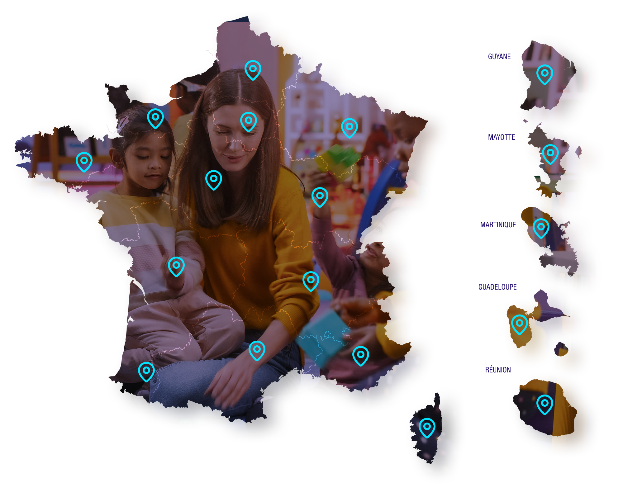 Carte de présence en France